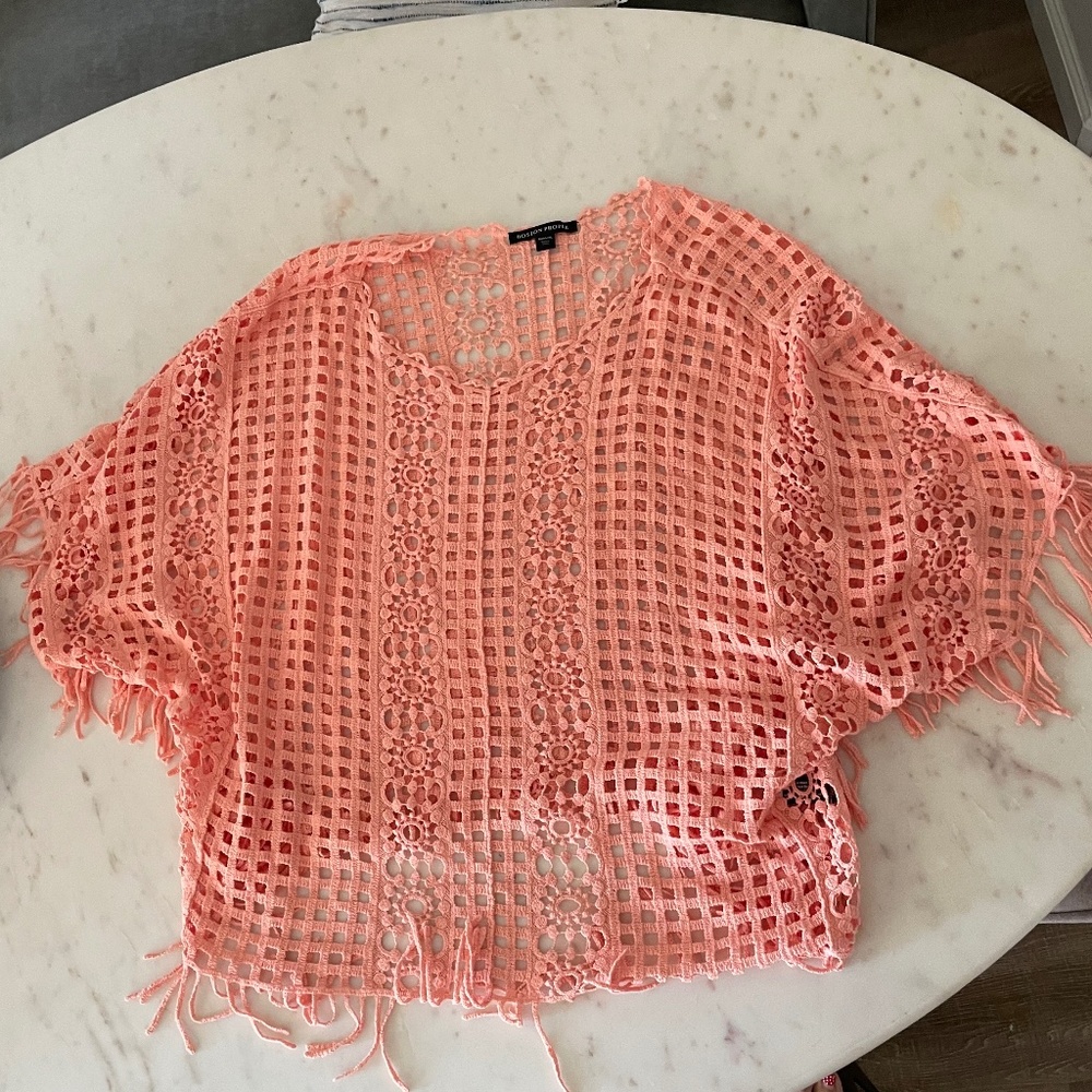 Crochet Pullover Poncho Size L/XL